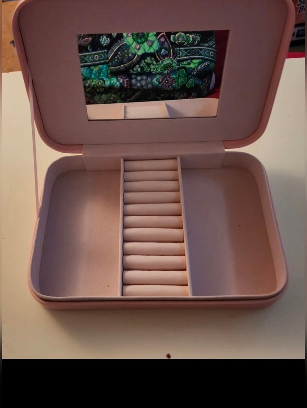 Taylor Madison Designs Big Pink Jewelry Box, Padded Safe Travel Box